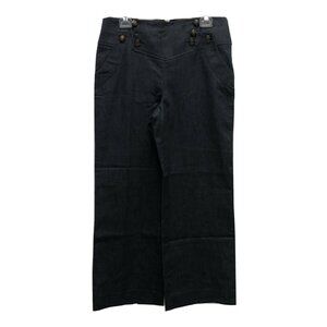 Dressbarn Wide Leg Sailor Pants Sz 10 Black Party Dressy Classy Denim Dominion